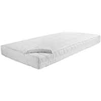Dormisette Q159 Cubrecolchones de Molton- Premium de Hilo Calmuc para colchones del tamaño de 80-200 cm- Blanco Puro